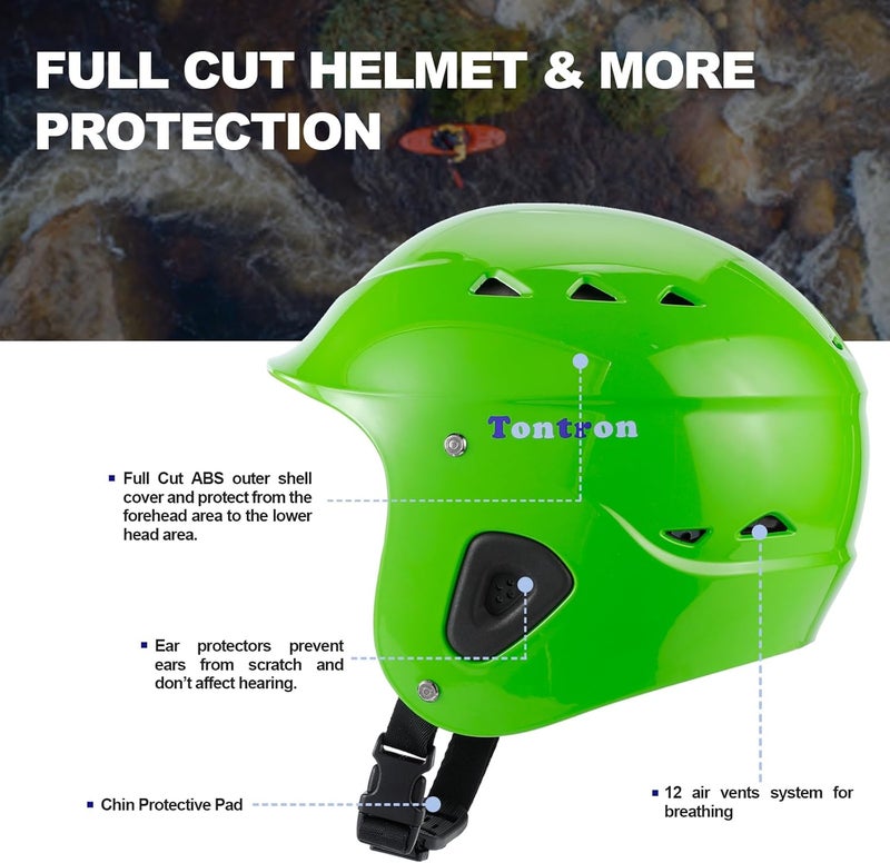 Tontron Sailonger Adult Full Cut Whitewater Kayaking Rafting Paddling Watersports Helmet - Image 3